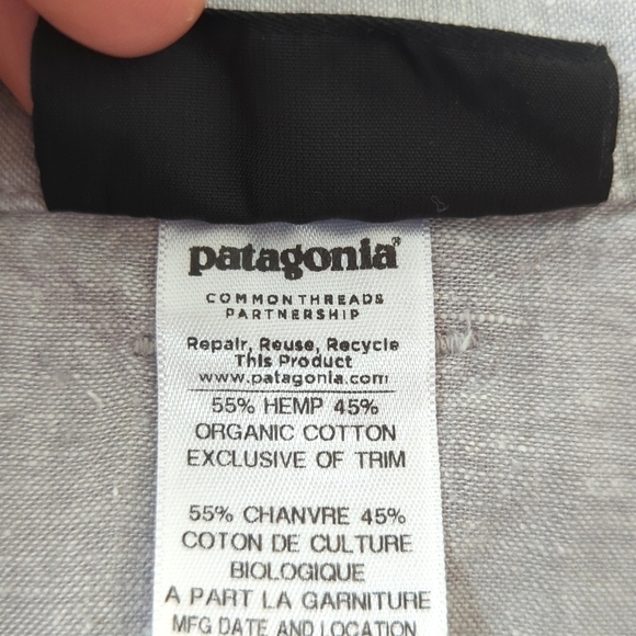 Patagonia Back Step Classic Lightweight Hemp & Organic Cotton Shorts Gray 38 - Picture 5 of 12